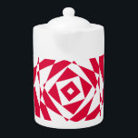 White red abstract illusion  teapot<br><div class="desc">Vector seamless pattern - abstract background in red</div>