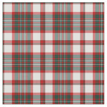 White, Red and Forest Green Christmas Plaid Fabric