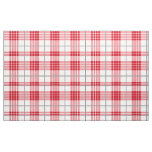 White red and gray plaid geometric pattern fabric