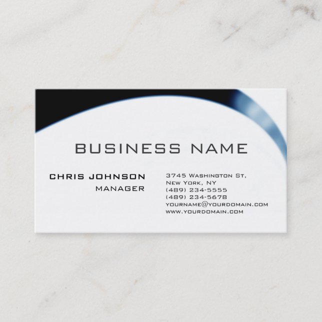 White Red Black Gray Pattern Manager Business Card (Front)