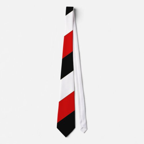 White Red Black Large Stripe Tie