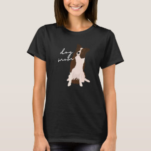 White & Red Border Collie Dog Mom Dog Mom Woman T-Shirt