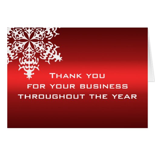 White & Red Business Thank You Note Card | Zazzle