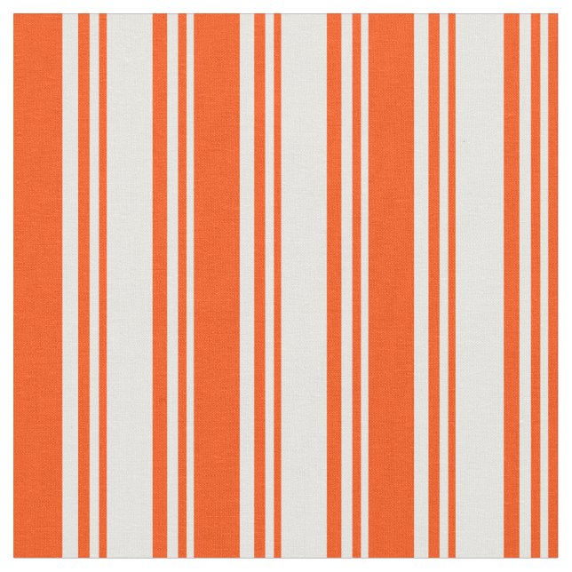 White & Red Colored Lines Pattern Fabric (Close Up)