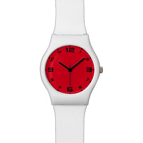 White Red Face Watch