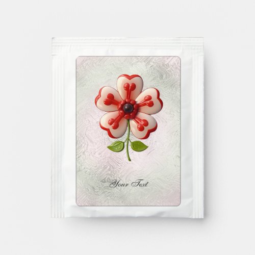 White Red Flower Tea Bag Drink Mix