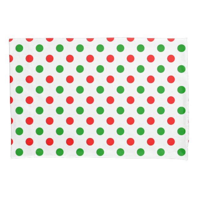 White Red Green Polka Dots Design  Pillow Case (Front)