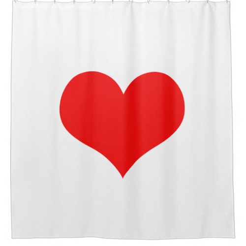 White Red Heart Colorful Bright Cute Decor Custom Shower Curtain