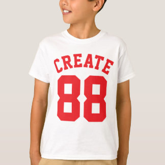 White & Red Kids | Sports Jersey Design T-Shirt