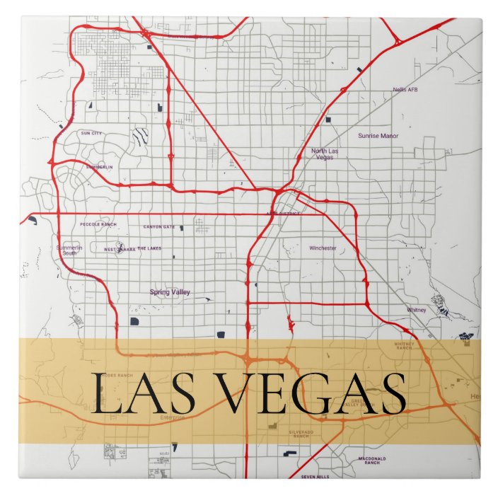 WHITE RED LAS VEGAS NEVADA USA OUTLINE MAP CERAMIC TILE | Zazzle.com