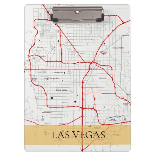 WHITE RED LAS VEGAS NEVADA USA OUTLINE MAP CLIPBOARD
