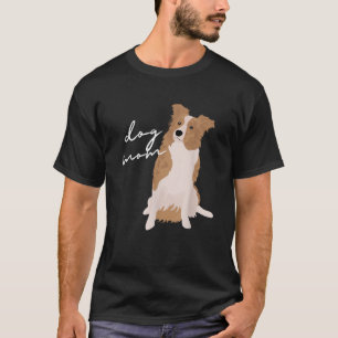 White Red Merle Border Collie Dog Mom Dog Mom Woma T-Shirt