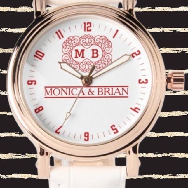 White Red Monogram Watch (Creator Uploaded)