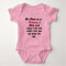 White Red My Mom Is A Nurse Funny Baby Bodysuit