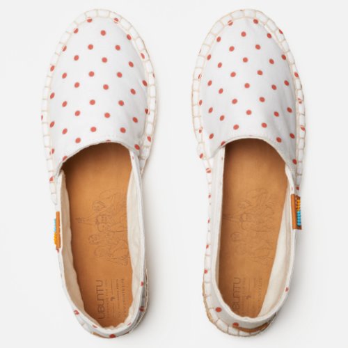 White Red Polka Dot  Espadrilles