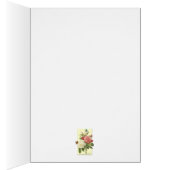 White Red Roses Blank Botanical Art Card (Inside (Right))