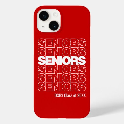 White  Red Seniors Seniors Seniors Case_Mate iPhone 14 Case