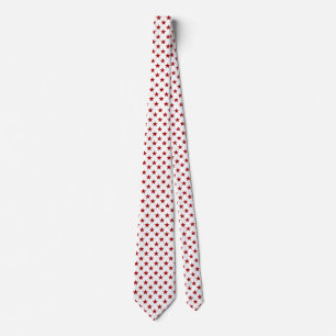 White Red Star Pattern Work, Graduation, Gift Neck Tie