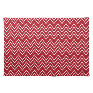 White Red Winter Festive Cloth Placemat