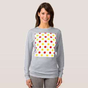 White Red Yellow Polka Dots Design T-Shirt