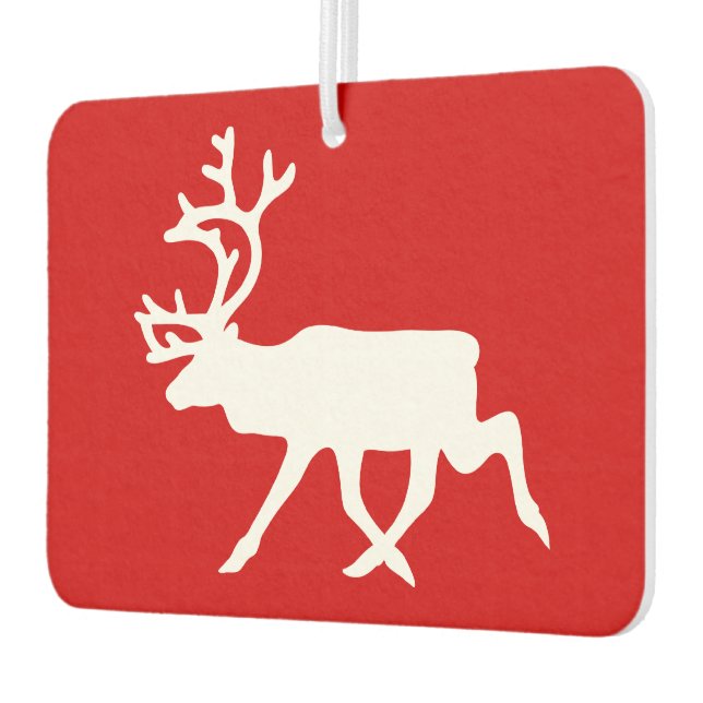 White Reindeer / Caribou Silhouette Air Freshener (Left)