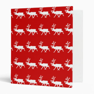 White Reindeer / Caribou Silhouette Binder