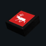 White Reindeer / Caribou Silhouette Gift Box<br><div class="desc">White Reindeer / Caribou Silhouette.

Globe Trotters specializes in idiosyncratic imagery from around the globe. Here you will find unique Greeting Cards,  Postcards,  Posters,  Mousepads and more.</div>