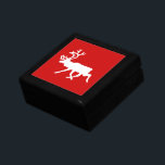 White Reindeer / Caribou Silhouette Gift Box<br><div class="desc">White Reindeer / Caribou Silhouette.

Globe Trotters specializes in idiosyncratic imagery from around the globe. Here you will find unique Greeting Cards,  Postcards,  Posters,  Mousepads and more.</div>