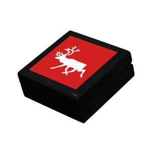 White Reindeer / Caribou Silhouette Gift Box