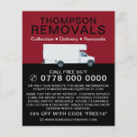 White Removal Van, Removal Company Advertising Flyer<br><div class="desc">White Removal Van,  Removal Company Advertising Flyer by The Business Card Store.</div>