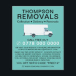 White Removal Van, Removal Company Advertising Flyer<br><div class="desc">White Removal Van,  Removal Company Advertising Flyer by The Business Card Store.</div>