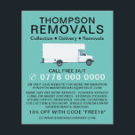 White Removal Van, Removal Company Advertising Flyer<br><div class="desc">White Removal Van, Removal Company Advertising Flyer by The Business Card Store.</div>