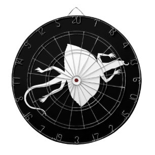 White reptile dartboard with darts