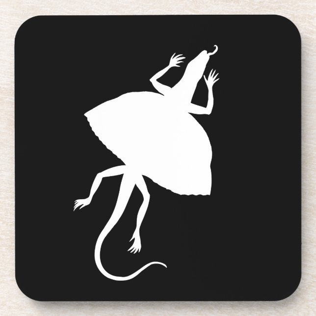 White reptile drink coaster (Front)