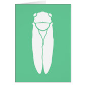 White Retro Cicada Insect Print (Front)
