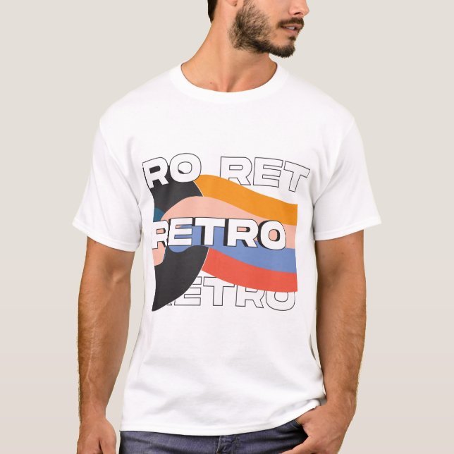 White Retro T-Shirt Sophisticated Design (Front)
