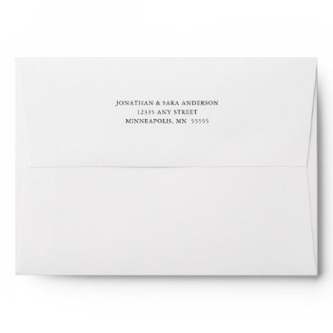 White Return Address 5x7 A7 Envelope
