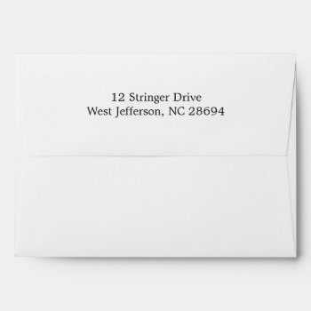 White Return Address Envelopes by fancybelle at Zazzle