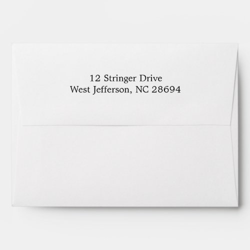 White Return Address Envelopes