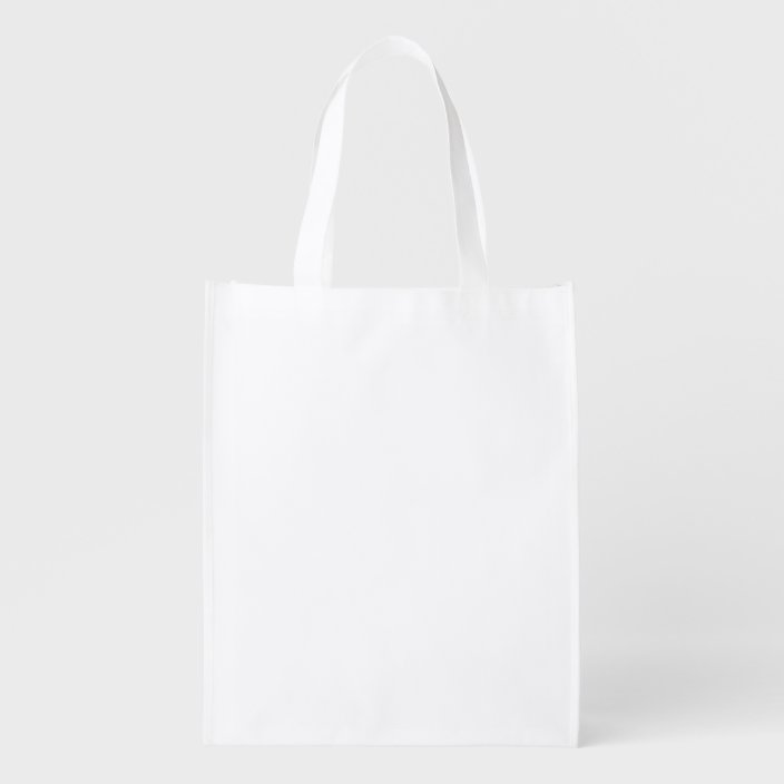 White Reusable Grocery Bag | Zazzle.com