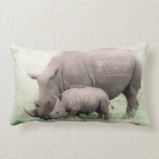 White Rhino & Baby Pillow