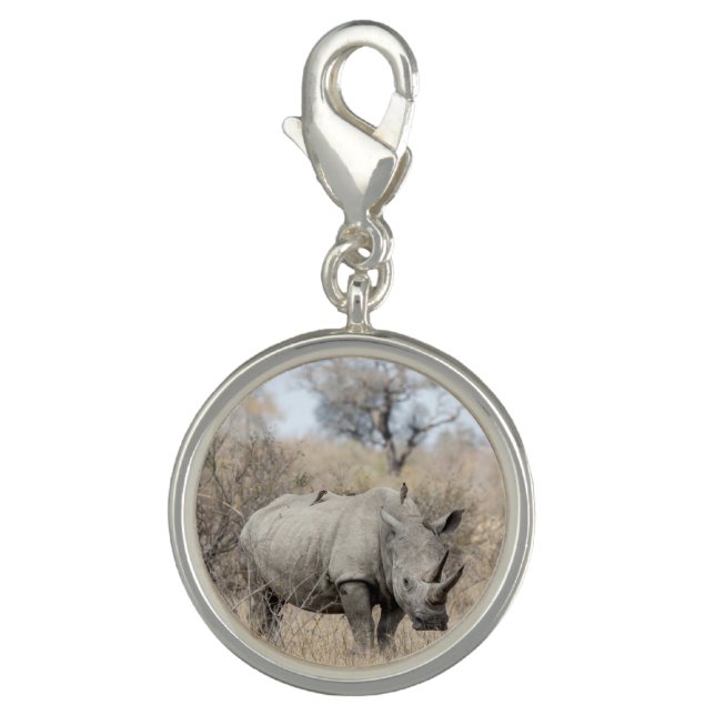 White Rhino Charm (Front)