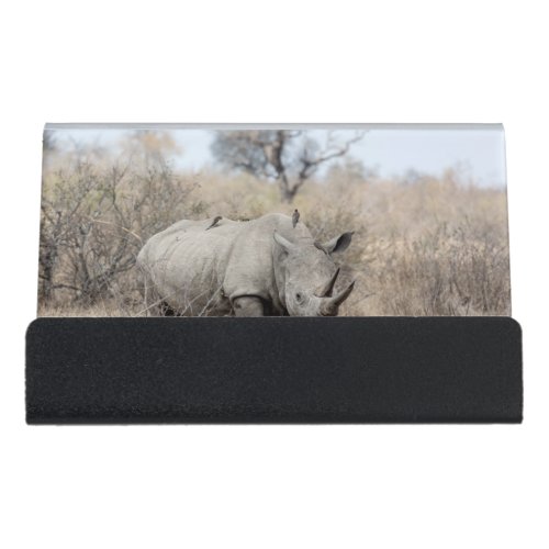 White Rhino Desk Business Card Holder