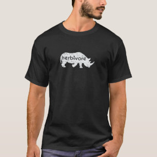 White Rhino HERBIVOROUS Rhinoceros Vegan Inspired T-Shirt