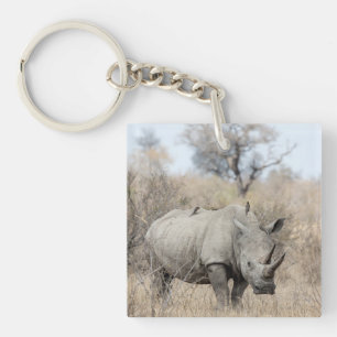 White Rhino Keychain