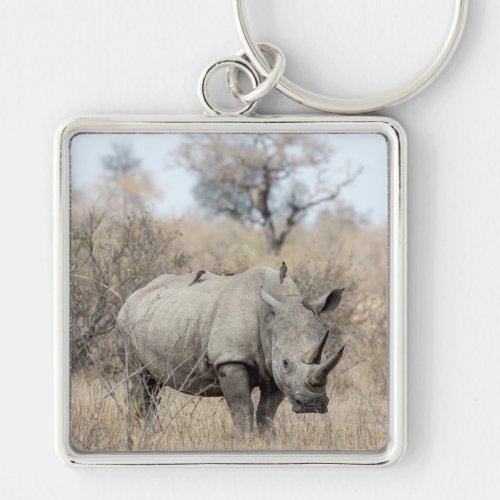 White Rhino Keychain