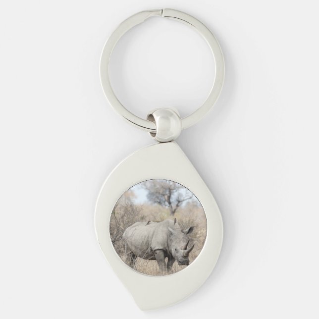 White Rhino Keychain (Front)