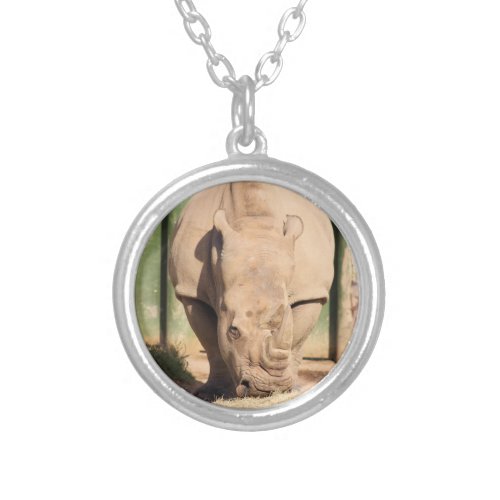 White Rhino Silver Plated Necklace