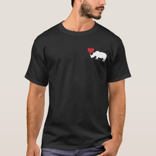 White_Rhino_With_Heart T_Shirt