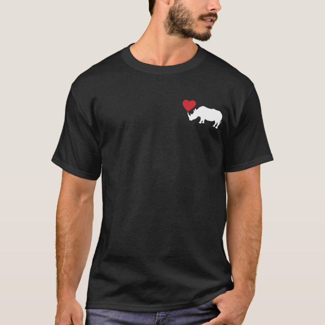 White-Rhino-With-Heart T-Shirt (Front)